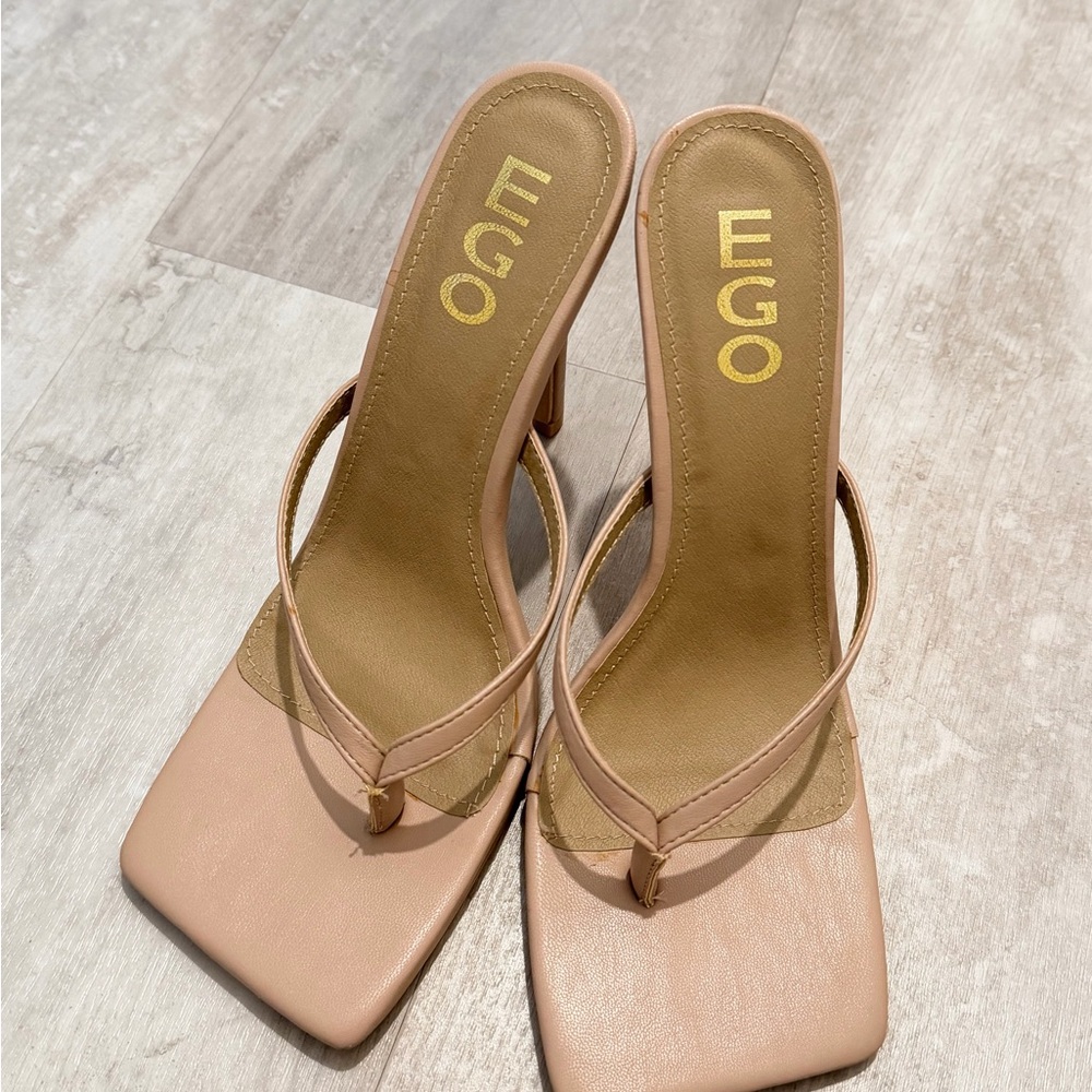 EGO Nude Strappy Heels 🤎